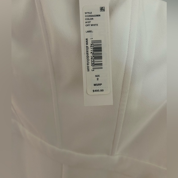 Alice + Olivia NWT white Laverne jumpsuit size 2 - Picture 4 of 11